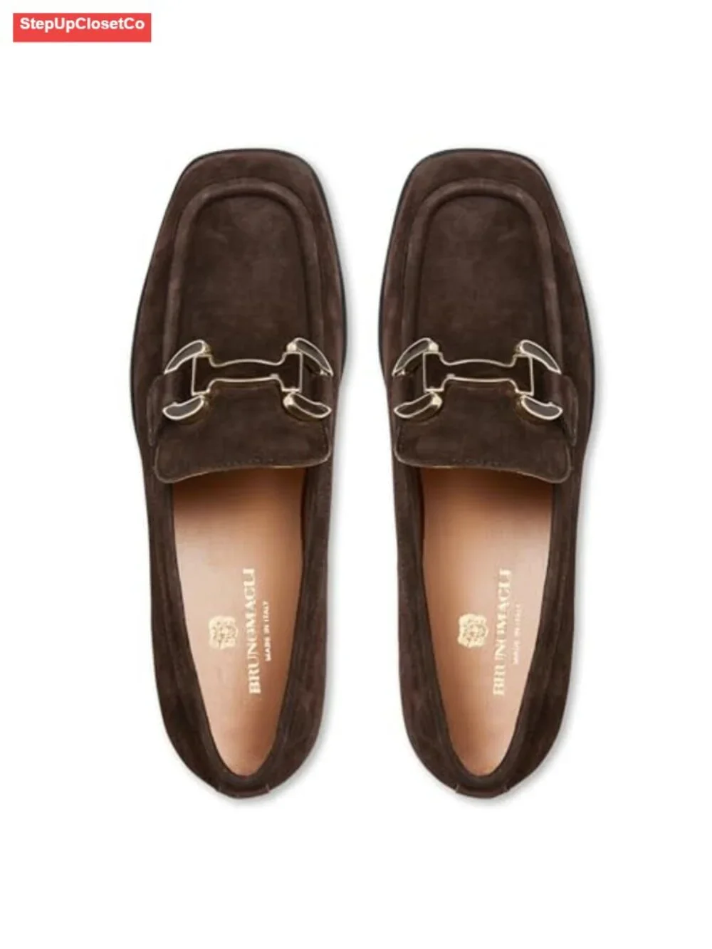 Women's Square Toe Leather Loafers, Slip-On Dress Shoes